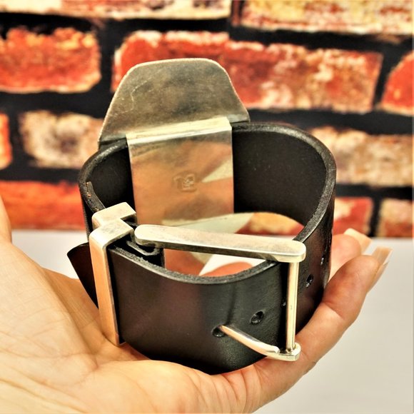 SUPER HUGE AMBER STERLING LEATHER RARE UNISEX BRACELET 9 BY AMBERMODA - Picture 6 of 16